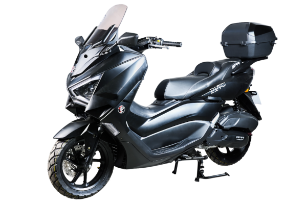 Максискутер SPRMOTORS CITY MAX чёрный T4-50H (с кофром)