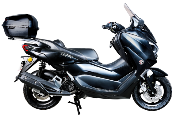 Максискутер SPRMOTORS CITY MAX чёрный T4-50H (с кофром)