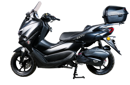 Максискутер SPRMOTORS CITY MAX чёрный T4-50H (с кофром)