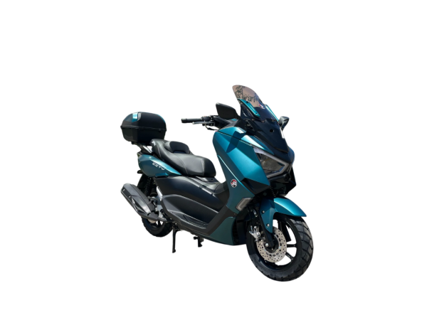 Максискутер SPRMOTORS CITY MAX зелёный T4-50H (с кофром)
